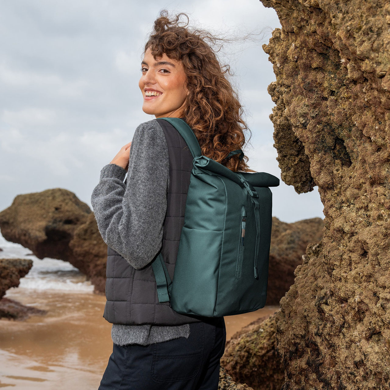 GotBag Rolltop easy small sea teal mono Model 3