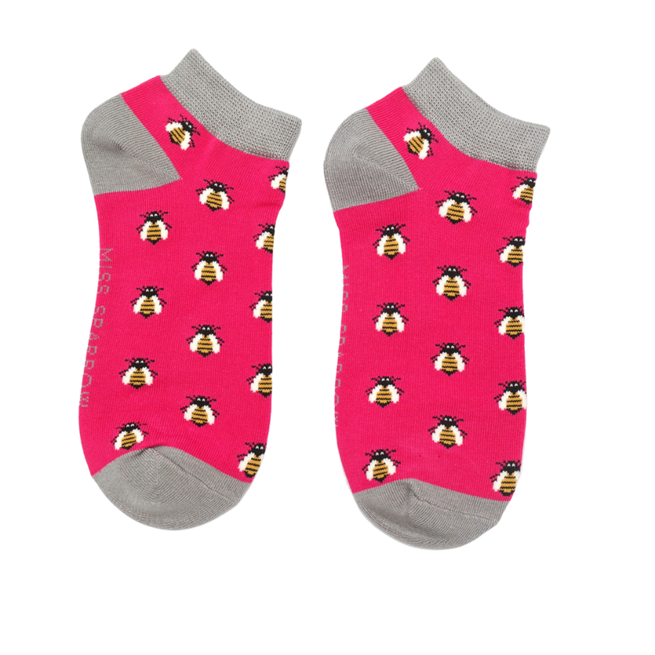 Miss Sparrow Socken low Bienen pink