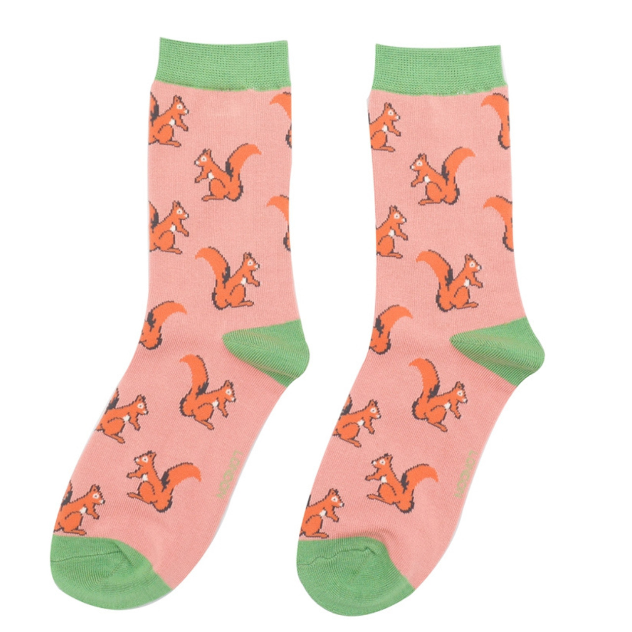 Miss Sparrow Socken Eichhörnchen rosa