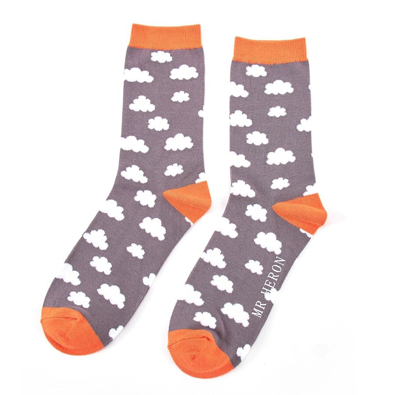Mr. Heron Socken Wolken grau