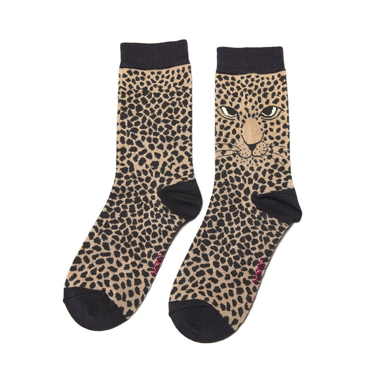 Miss Sparrow Socken Leopard rosa front