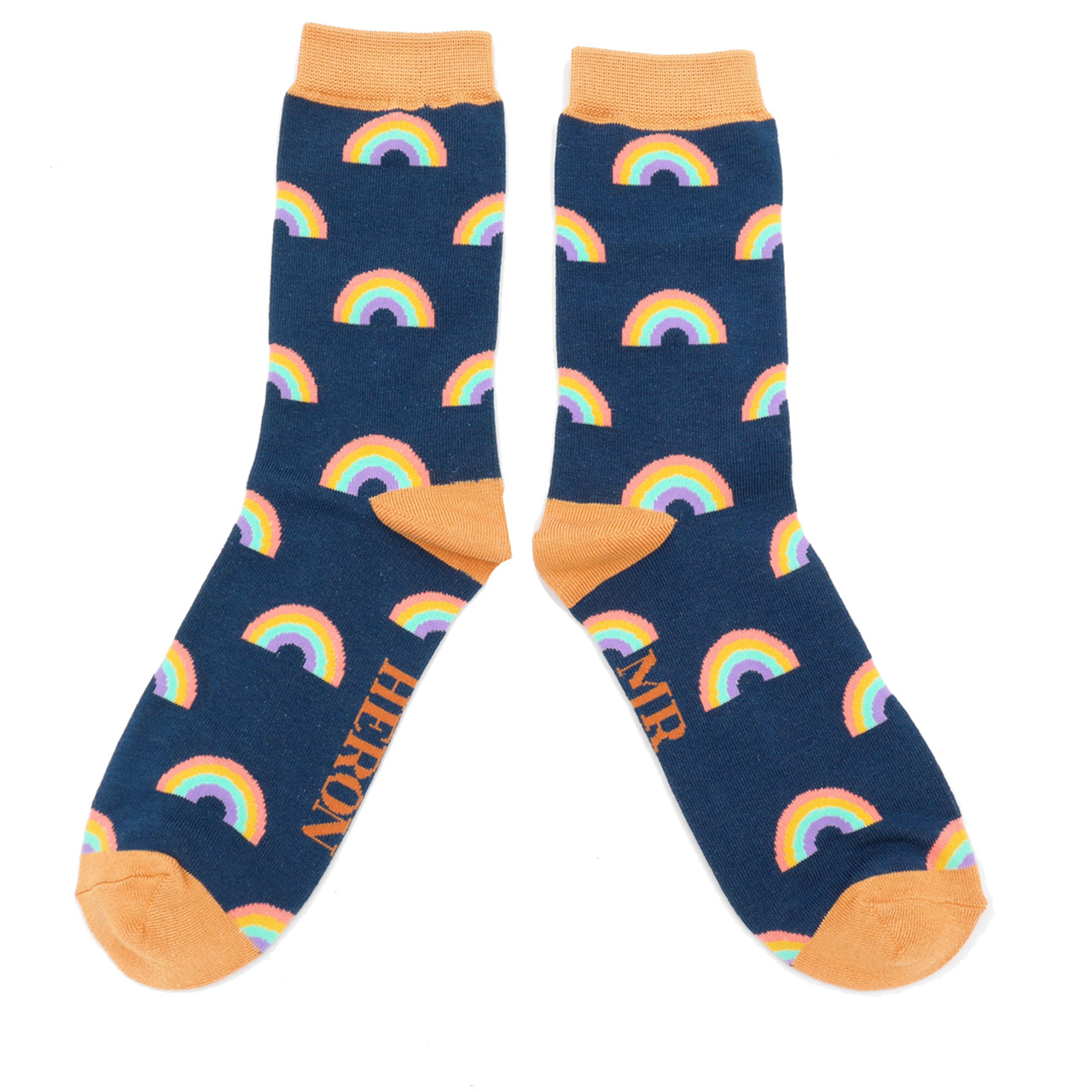 Mr. Heron Socken Regenbogen navy