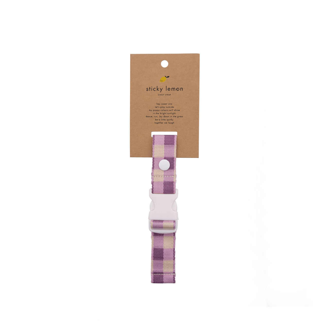 Sticky Lemon Haltegurt CB gingham lila