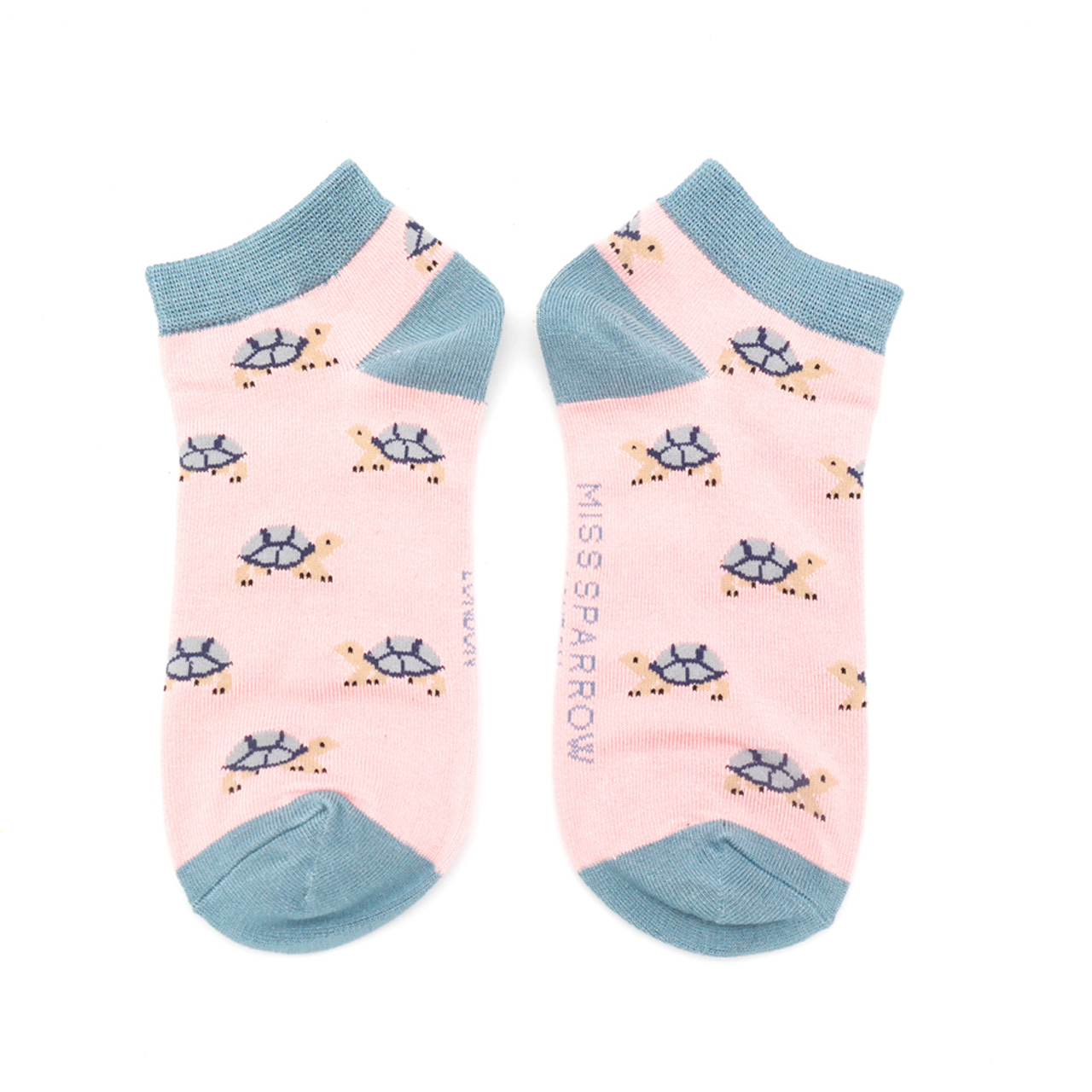 Miss Sparrow Socken low Schildkröten rosa