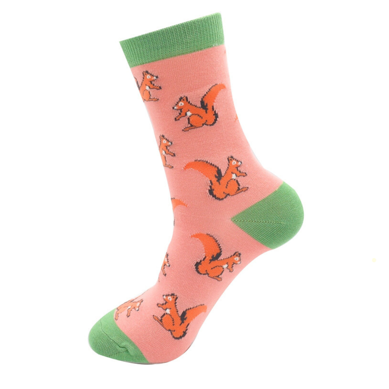 Miss Sparrow Socken Eichhörnchen rosa Model