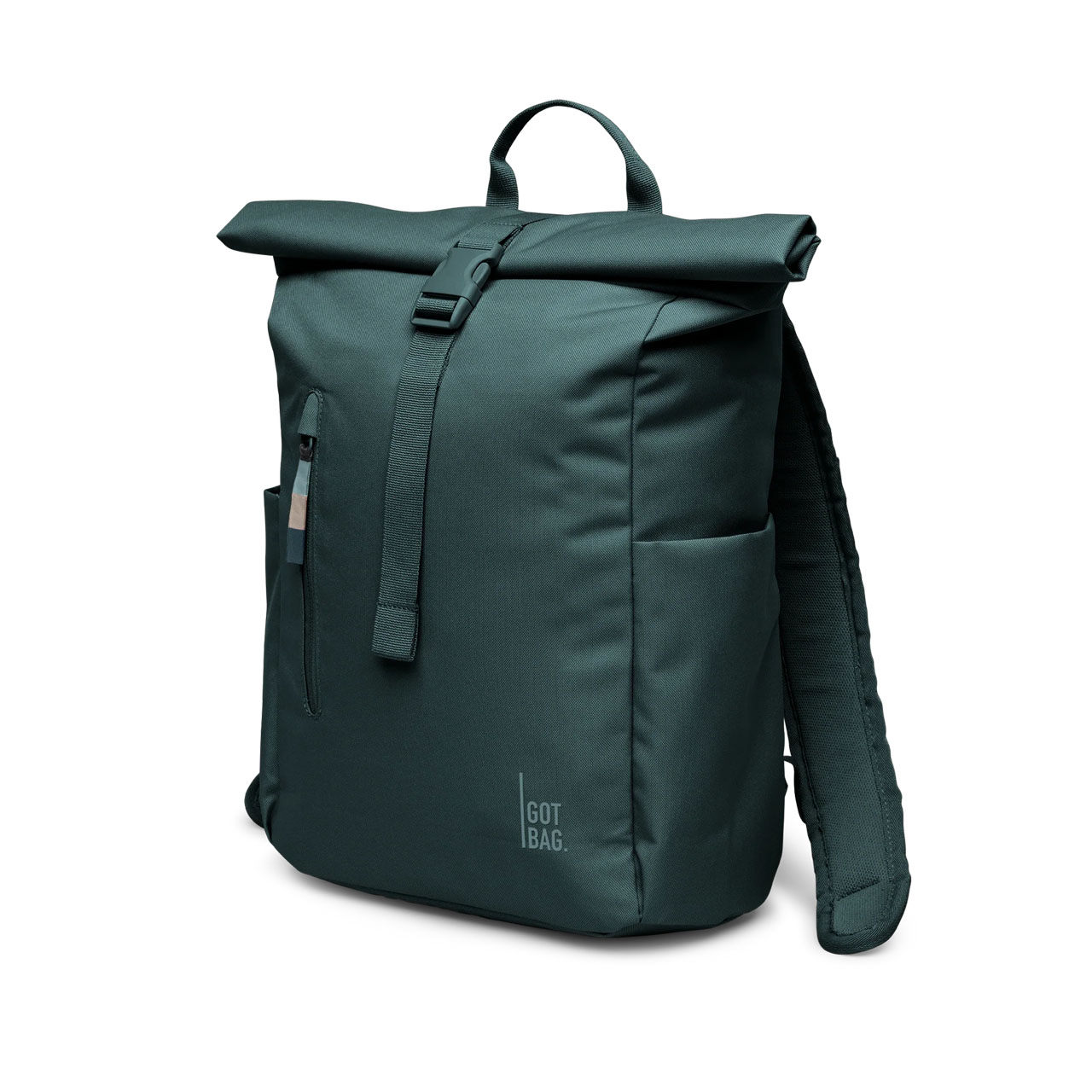 GotBag Rolltop easy small sea teal mono schraeg