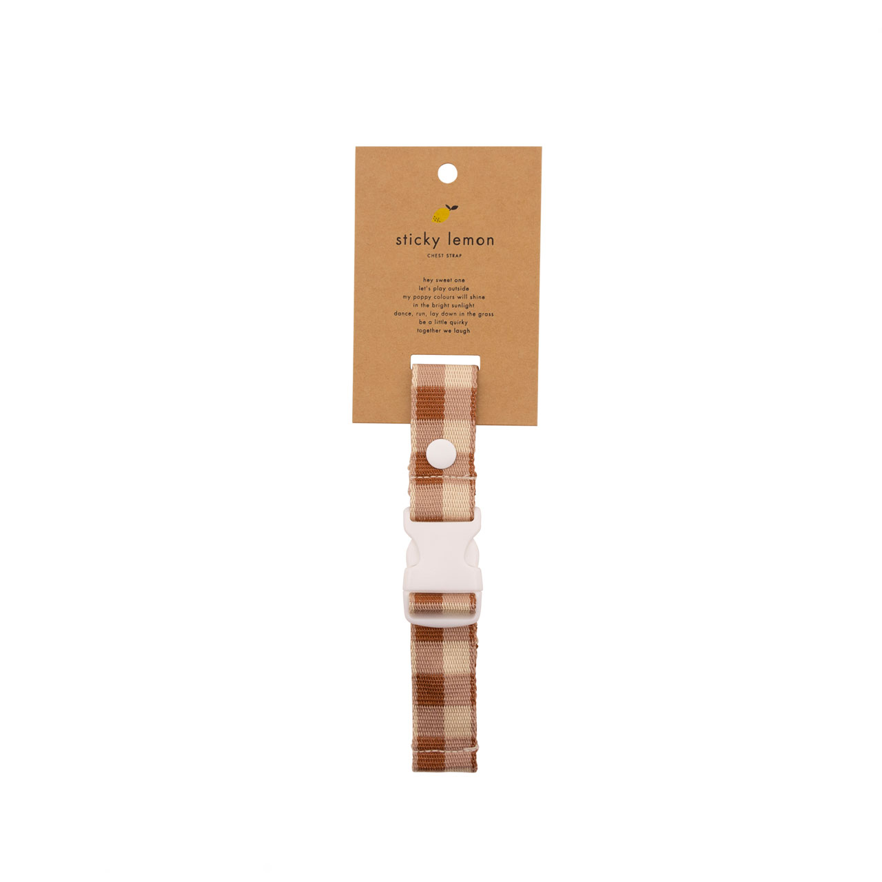 Sticky Lemon Haltegurt CB gingham braun