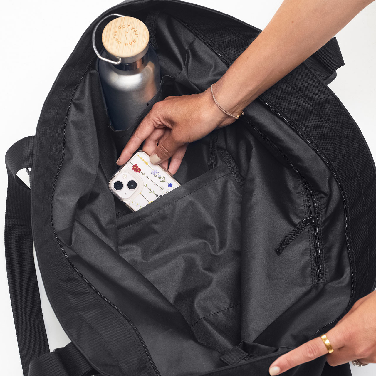 GOT BAG Tote Bag large schwarz Innenfach